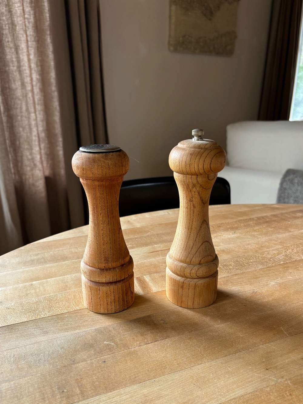 Vintage Wooden Salt and Pepper Set